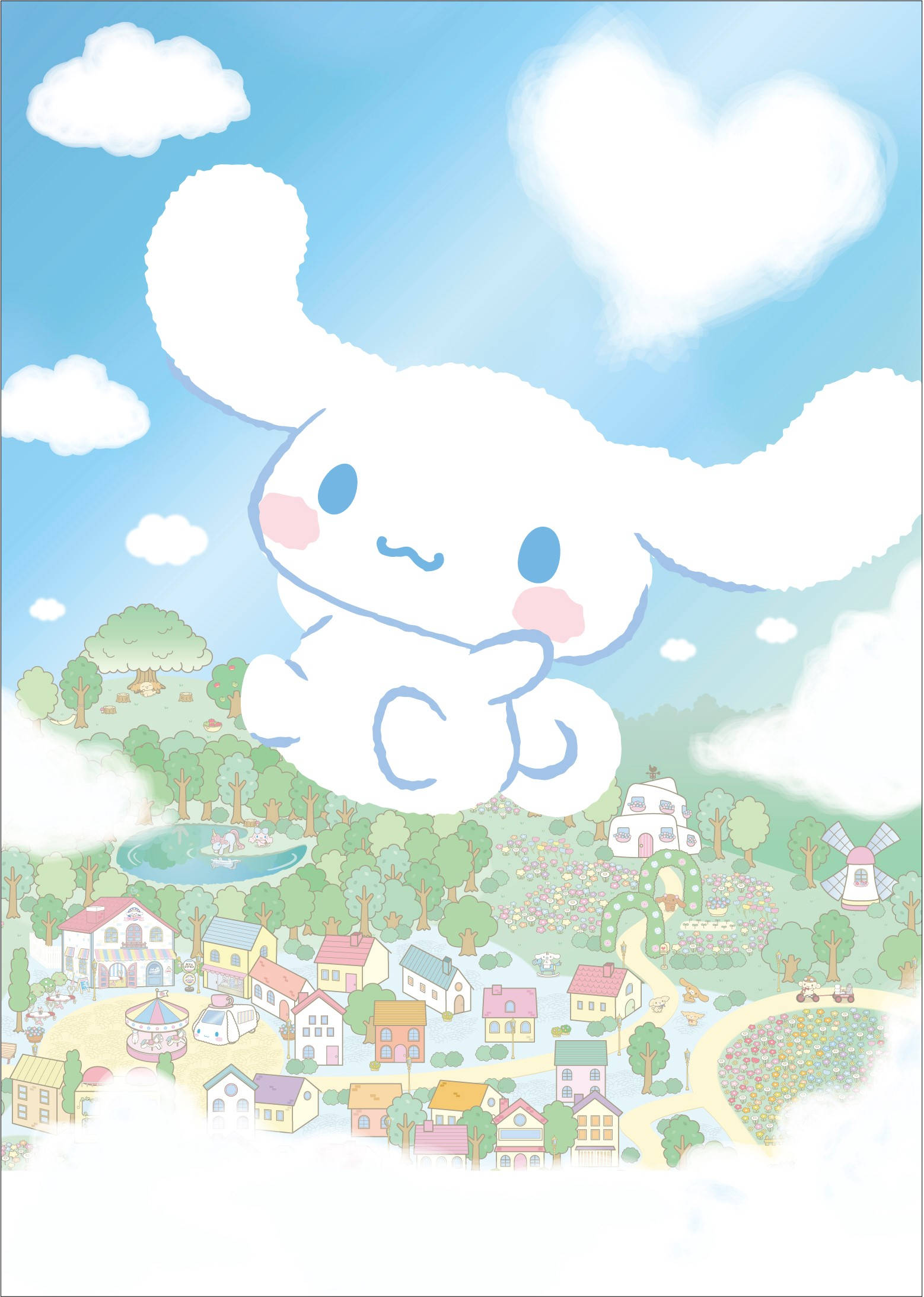 飞翔的 Cinnamoroll 艺术 壁紙