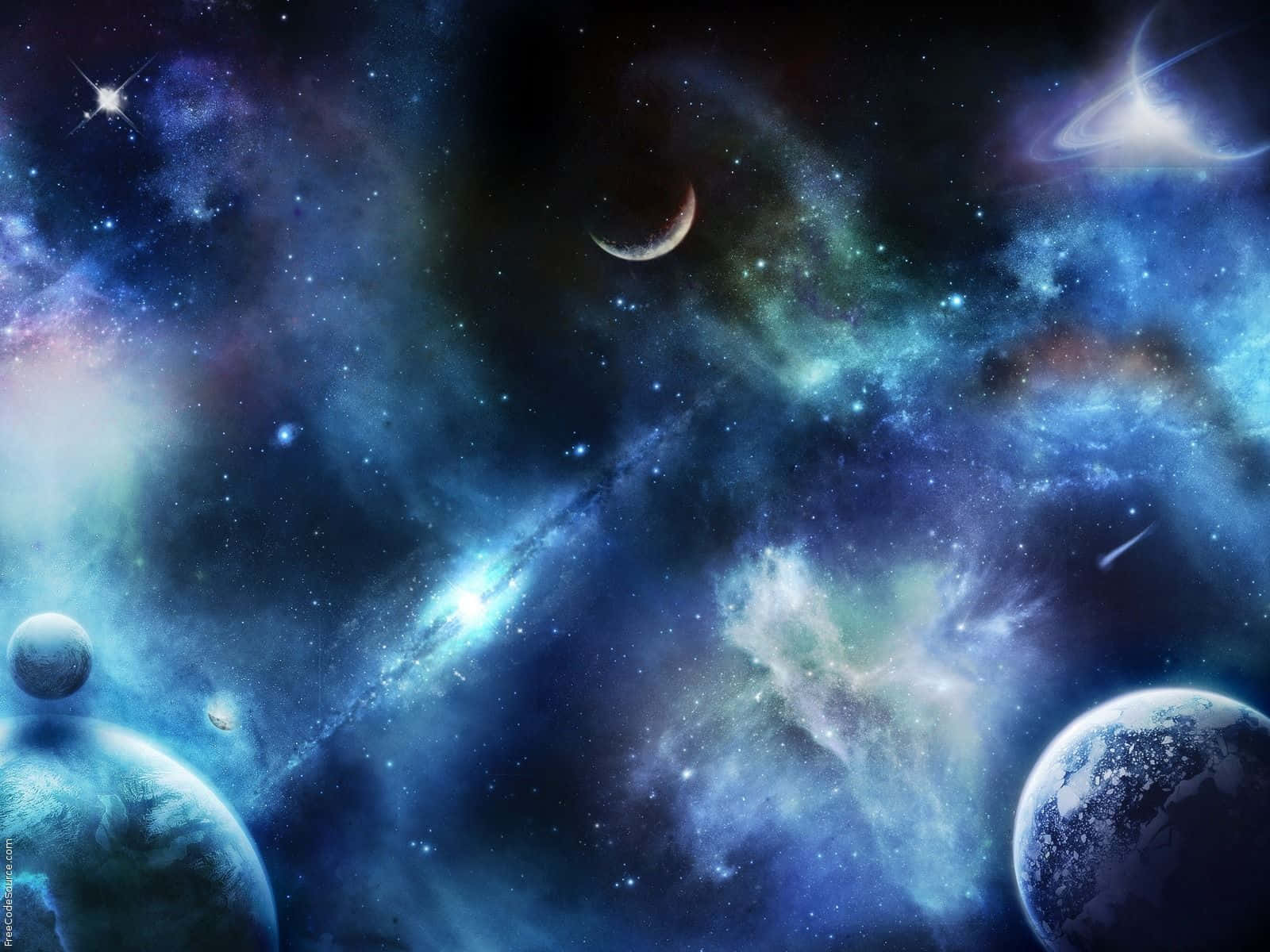 驚嘆於外太空之美。 壁紙