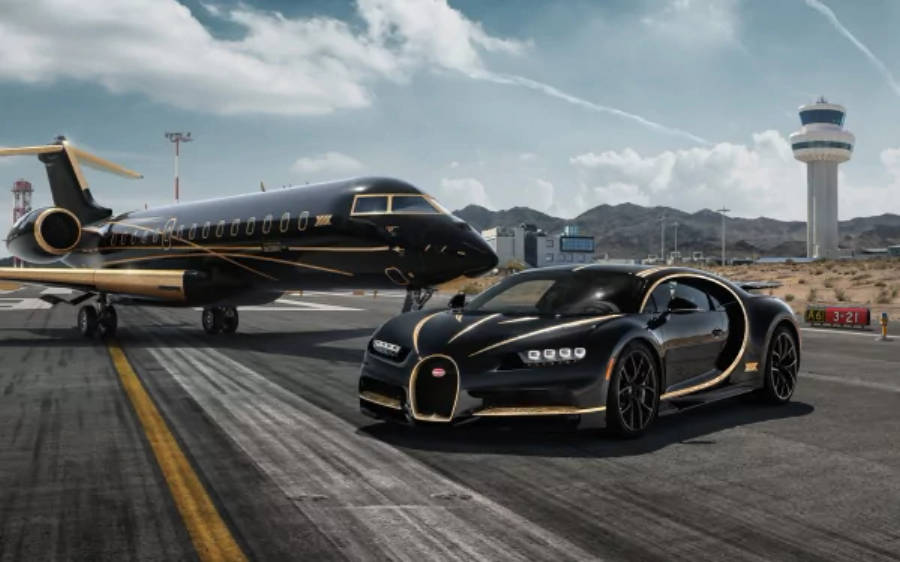 驚豔黑色布加迪Chiron 4K超高清 壁紙