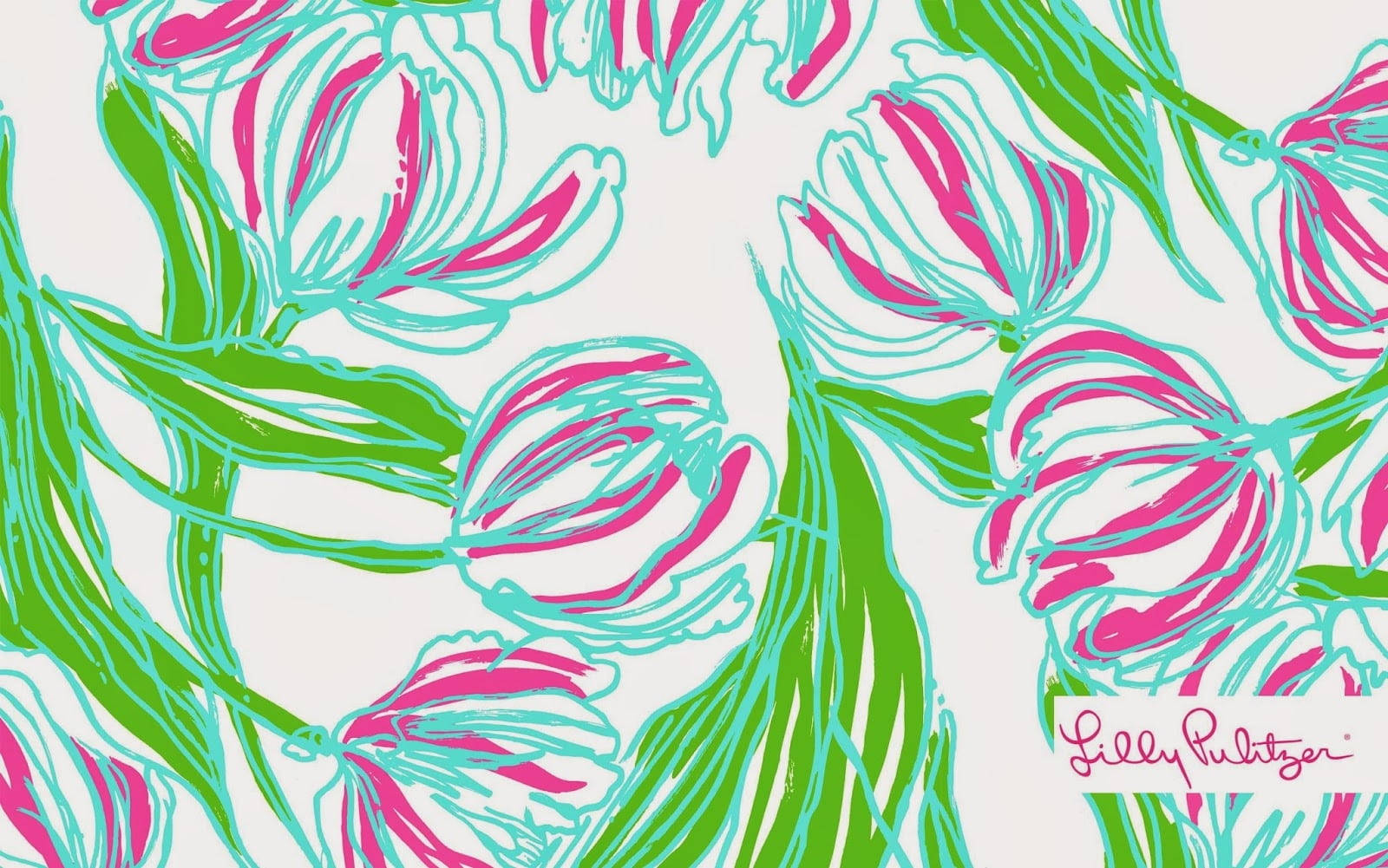 鬱金香 Lilly Pulitzer 桌面 壁紙