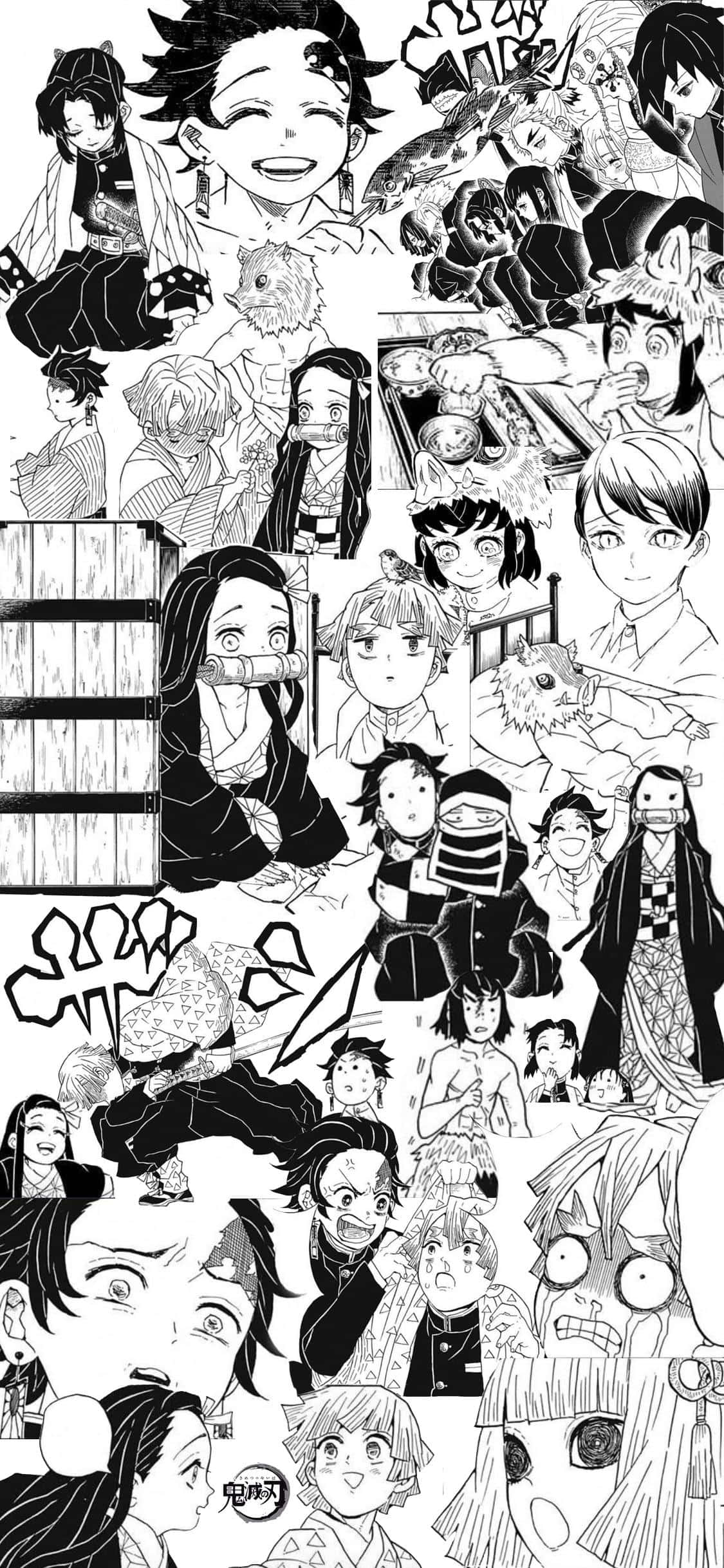 鬼灭之刃漫画可爱插画 壁紙
