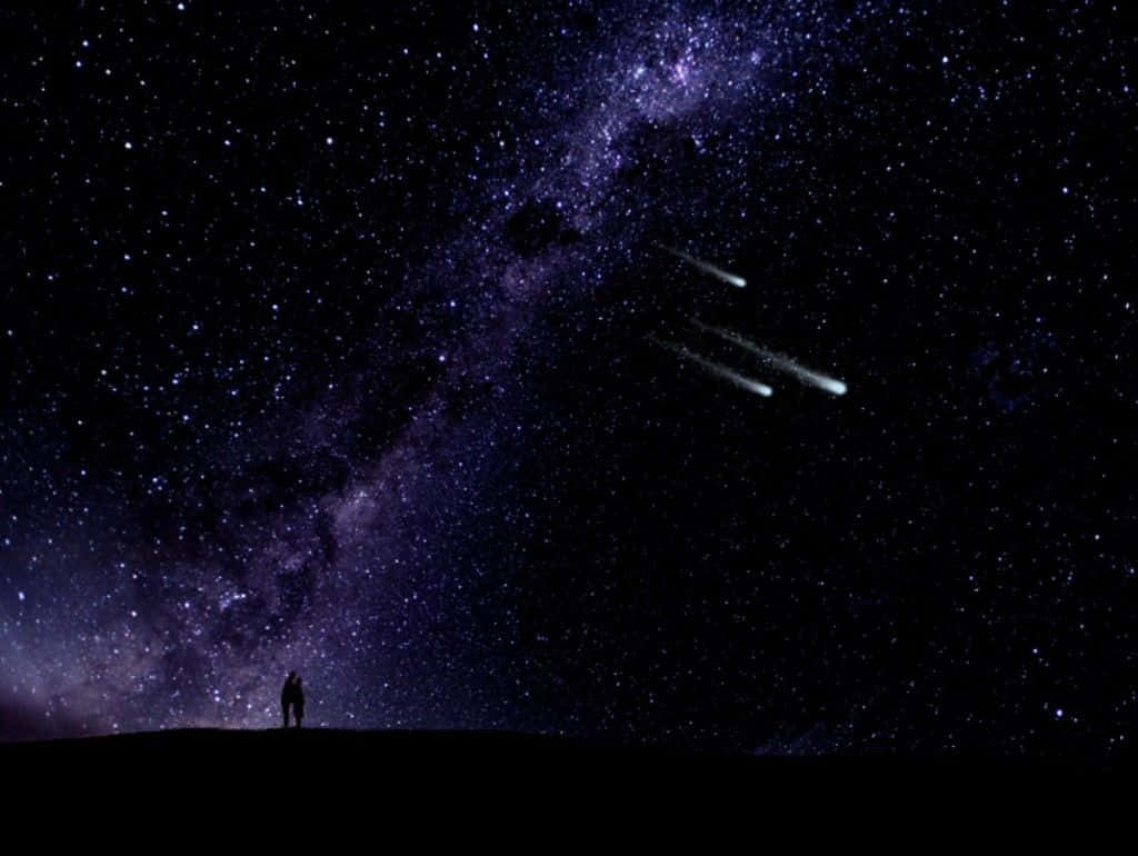 魔法夜空與三顆閃耀流星 壁紙