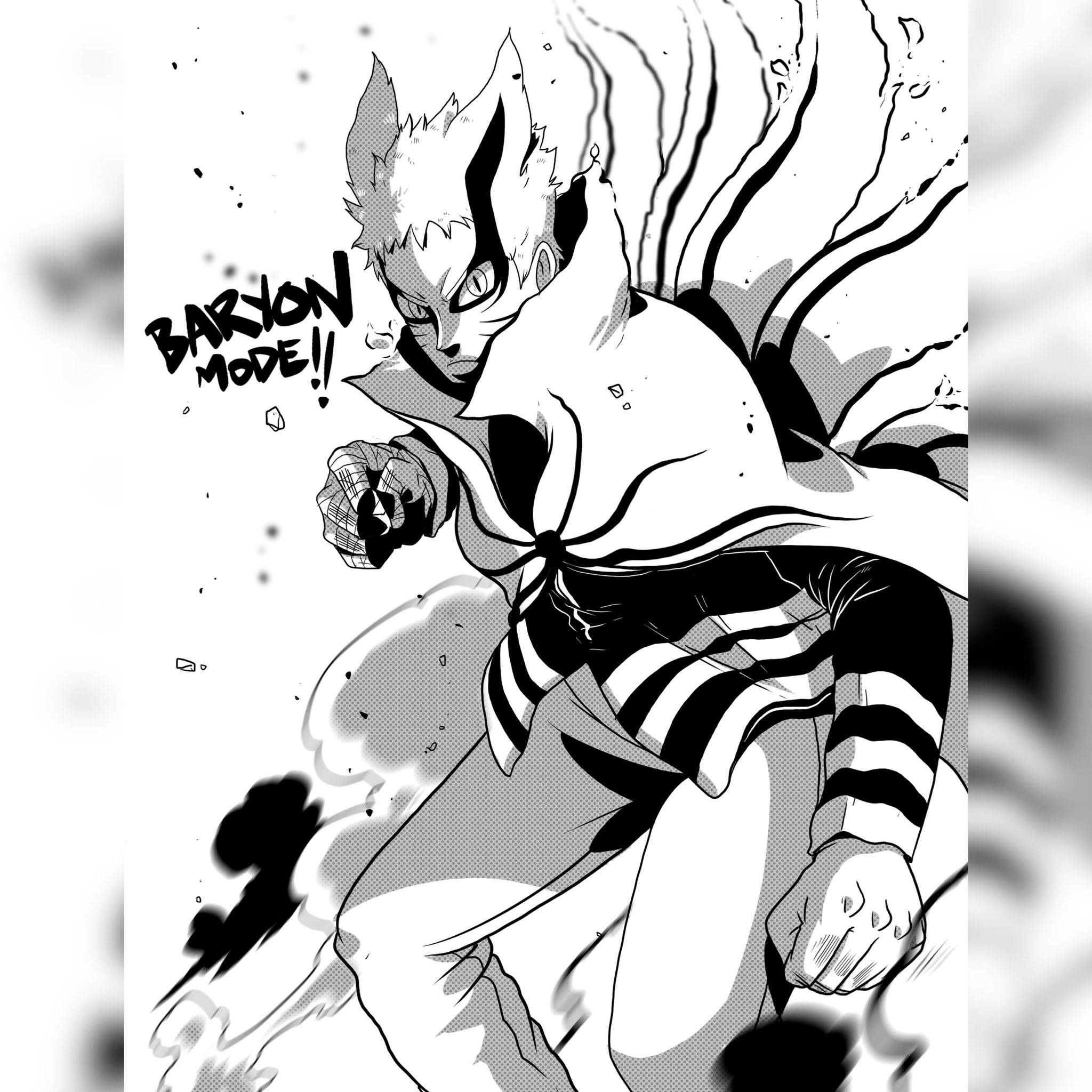 鸣人重粒子模式漫画艺术 壁紙
