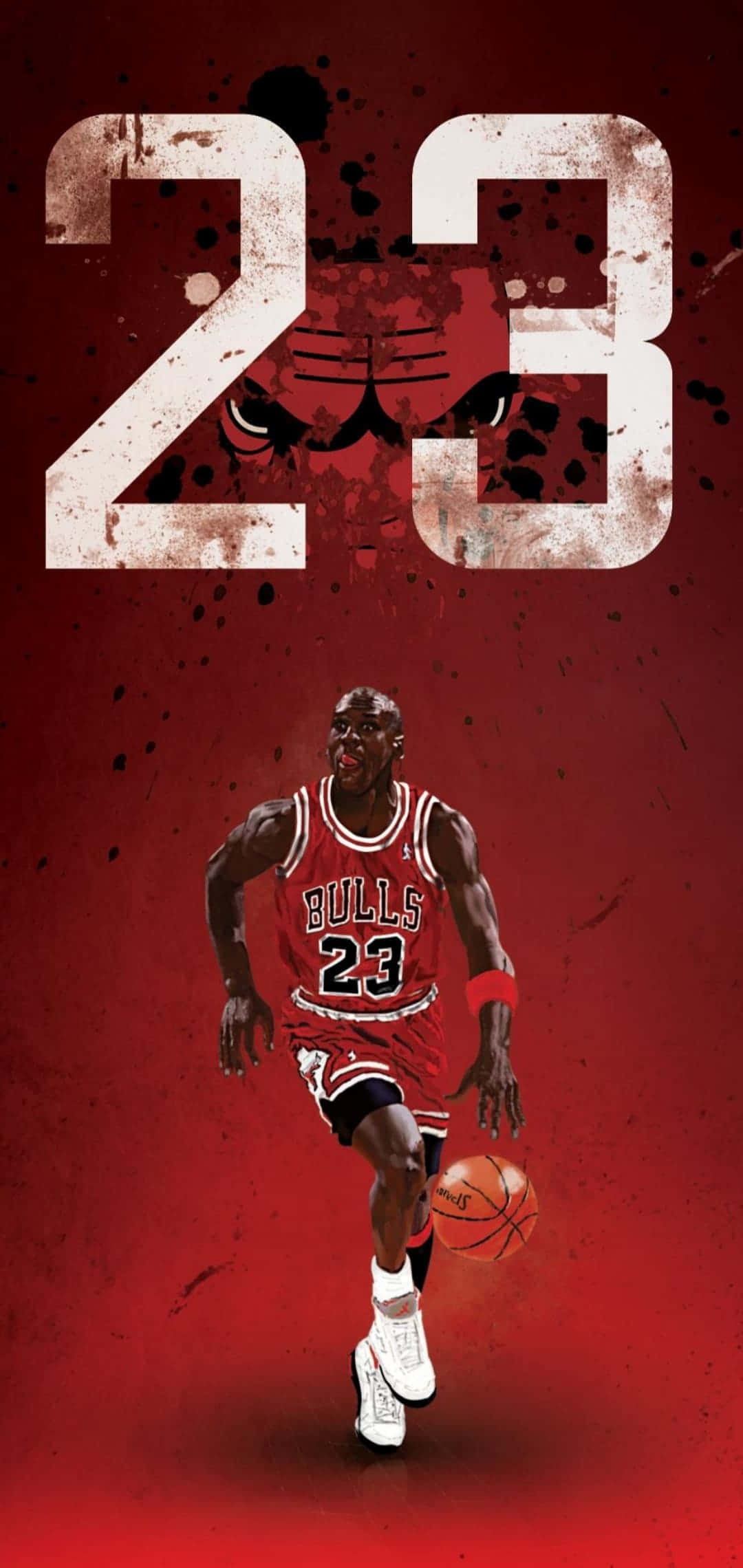 「麥可·喬丹在1998年NBA決賽對猶他爵士隊的致勝一擊後舉起他的球衣。」 壁紙