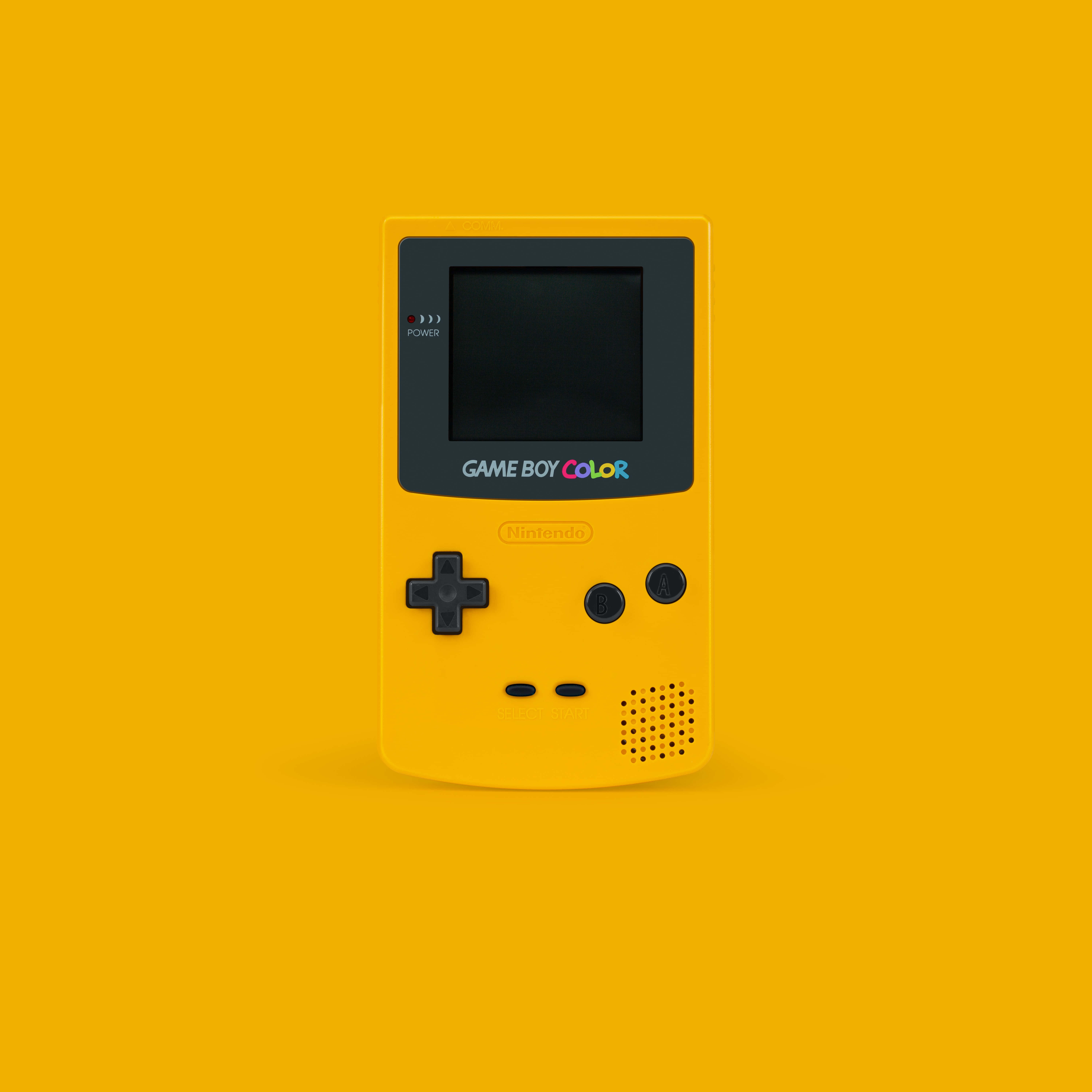黃色任天堂Game Boy Color背景 壁紙