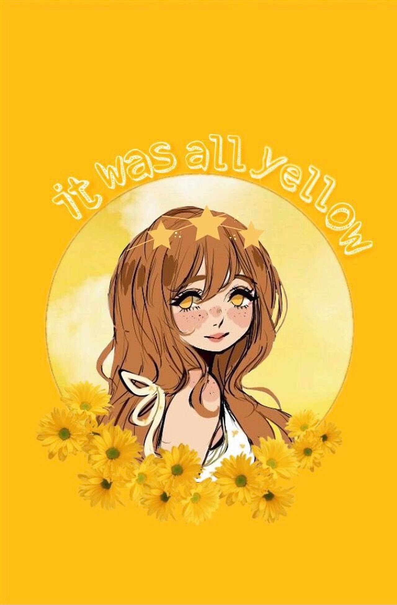 黃色系美少女 壁紙