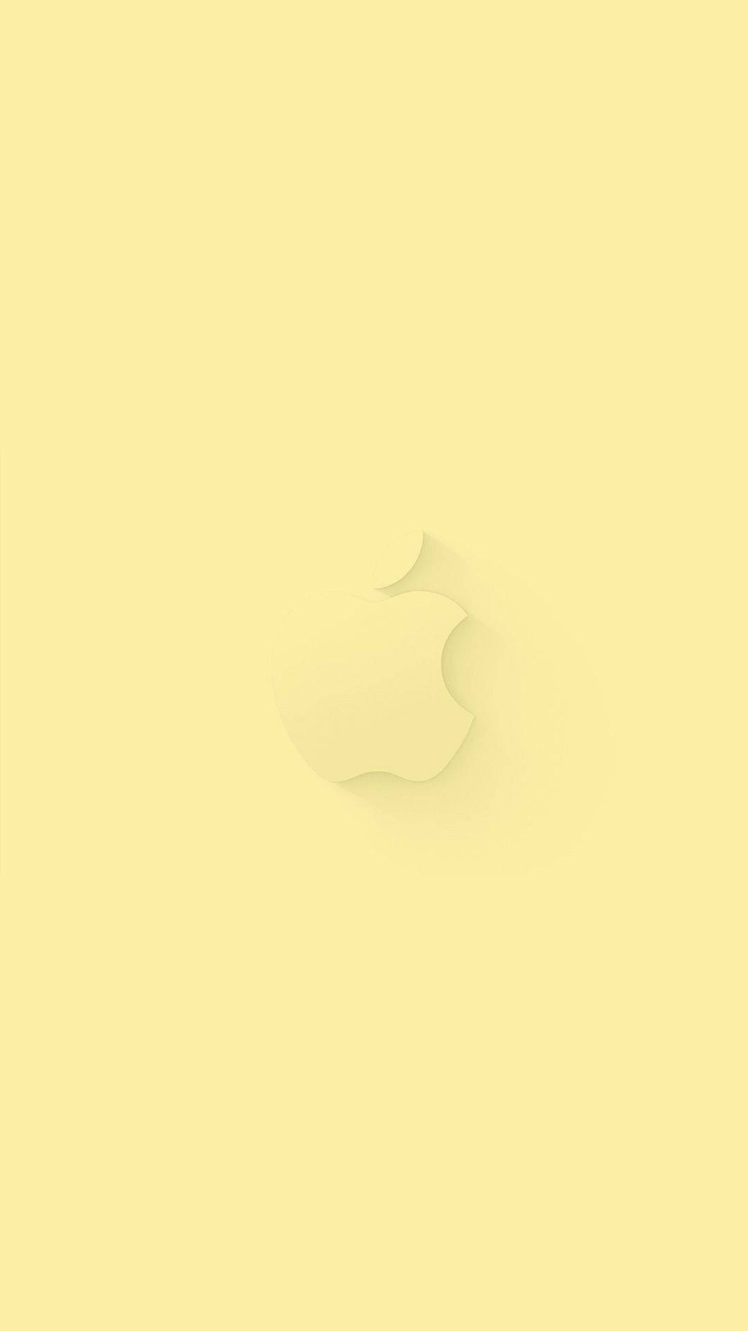 黃色蘋果標誌美學iPhone 11 壁紙
