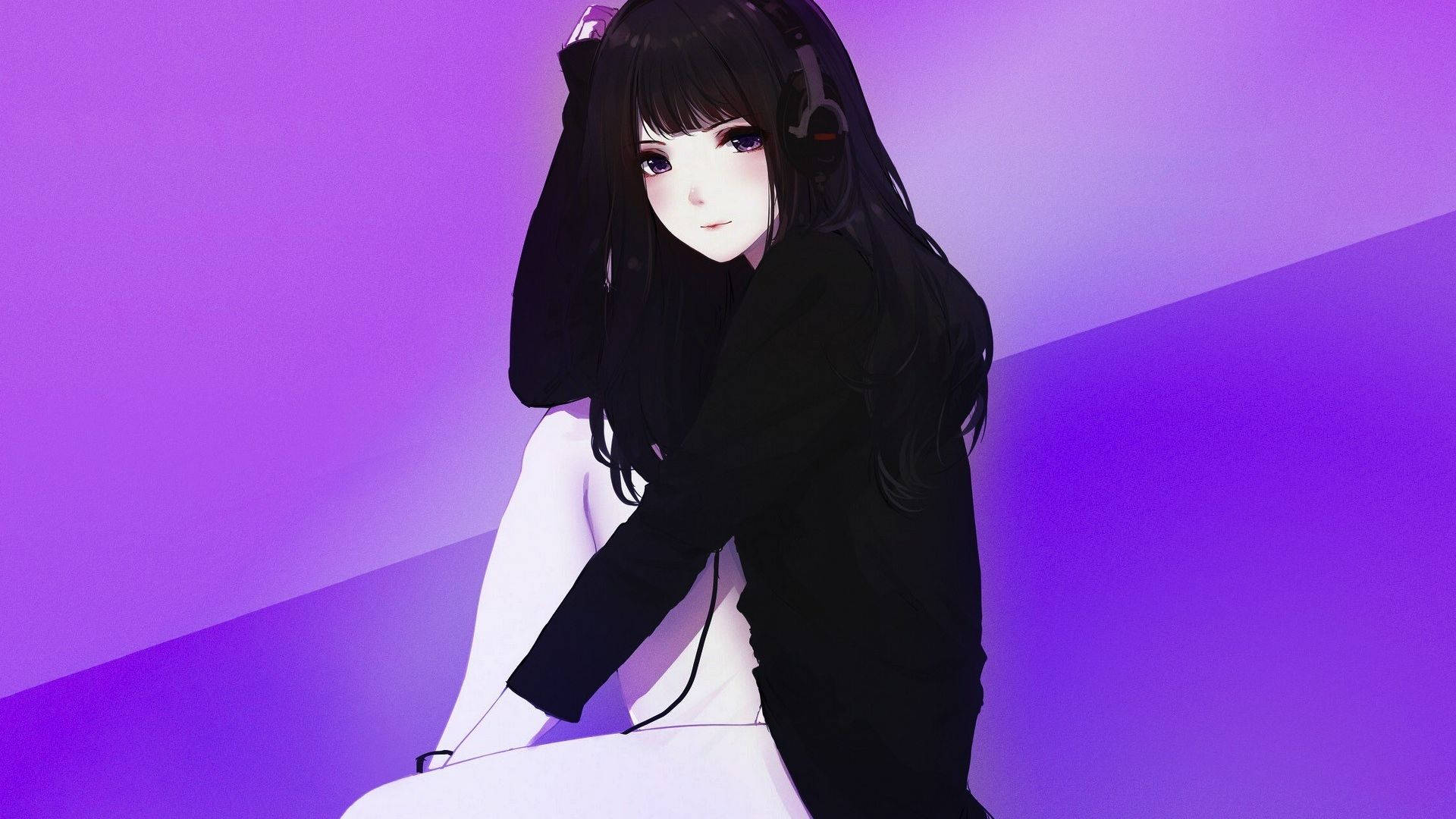 黑帽衫动漫少女 壁紙