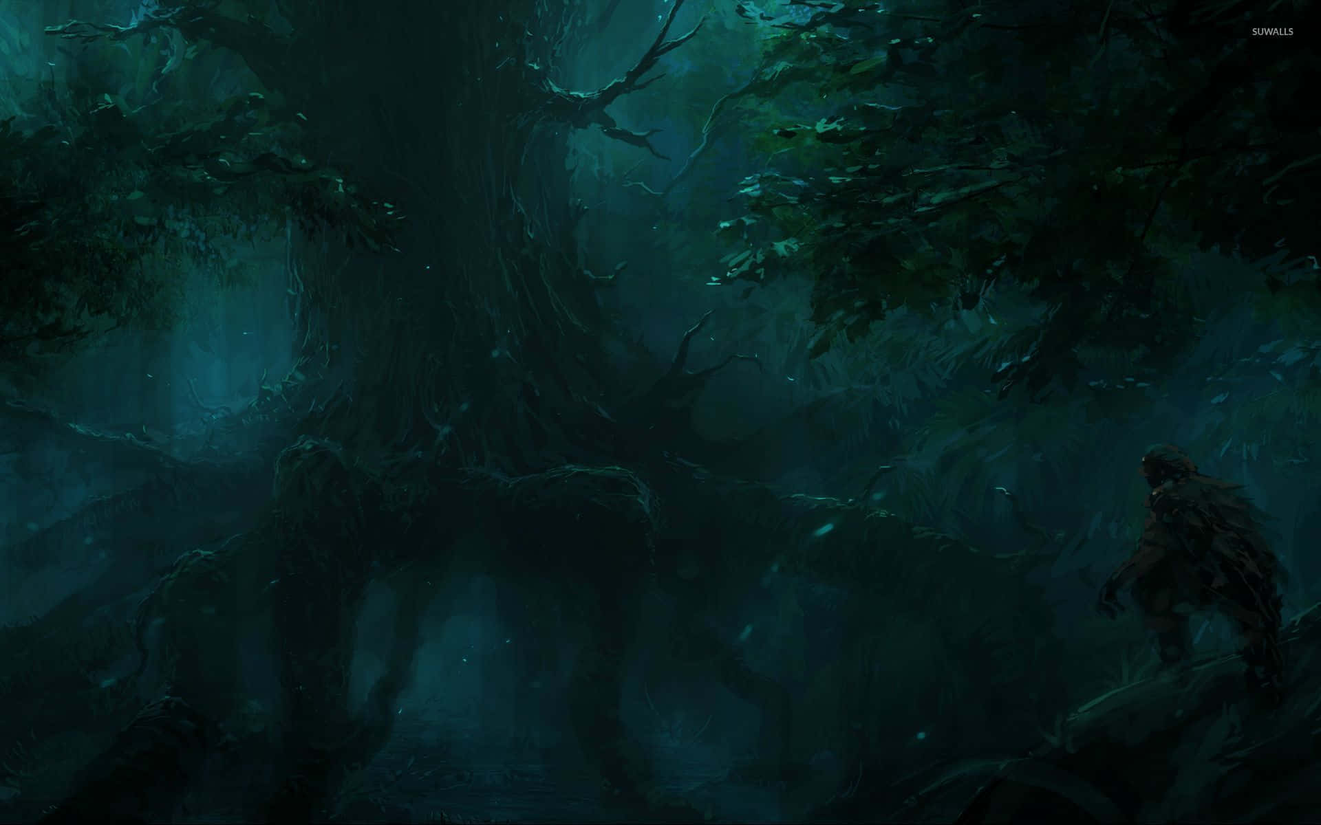 黑暗森林背景 壁紙