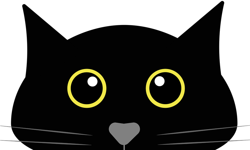 黑猫卡通肖像 壁紙