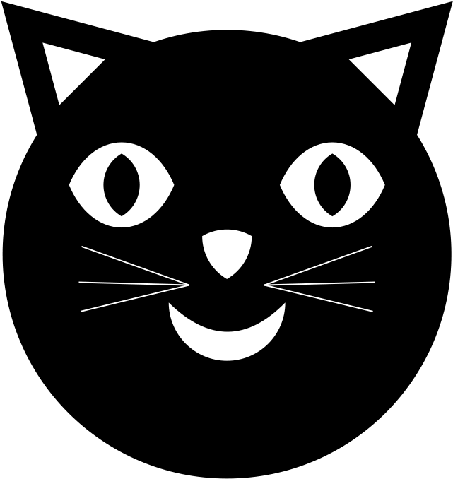 黑猫图形图标 壁紙