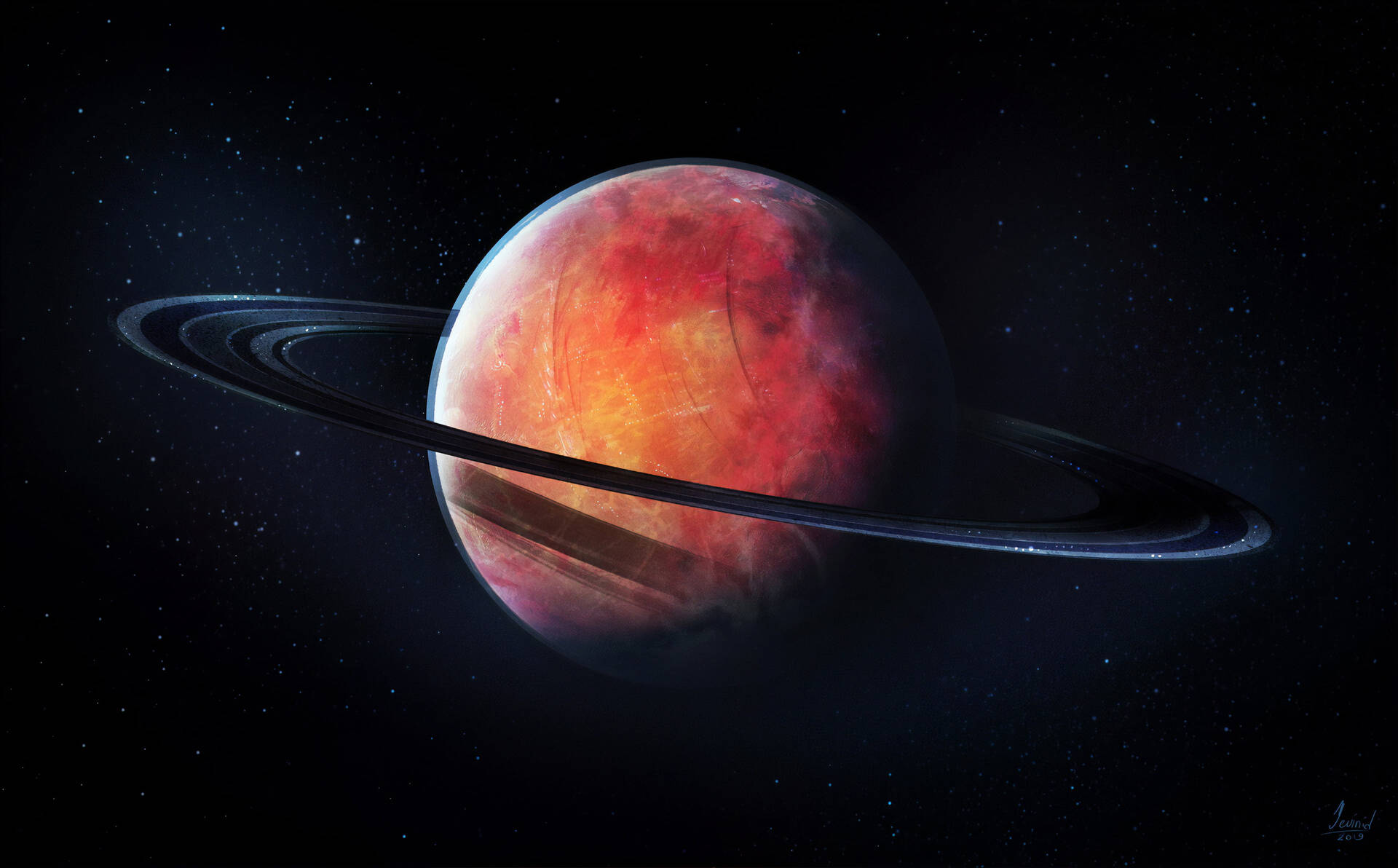 黑环土星4K 壁紙