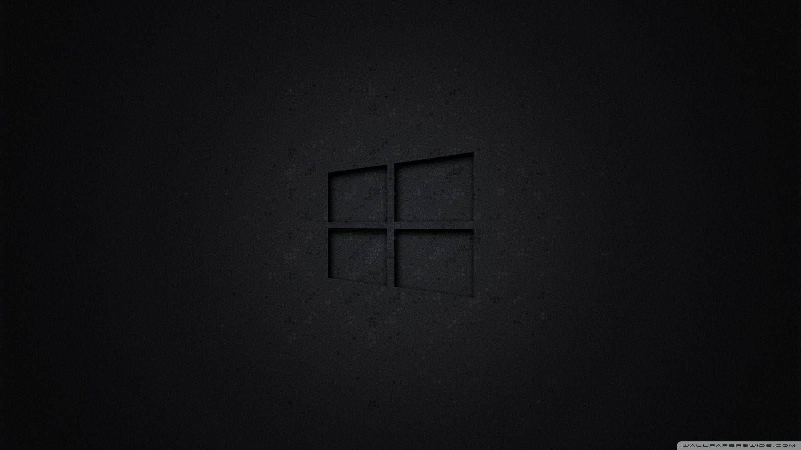 黑色Windows图标PC 壁紙