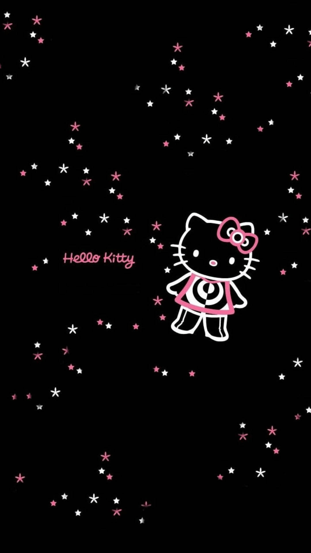 黑色凱蒂貓與星星 壁紙
