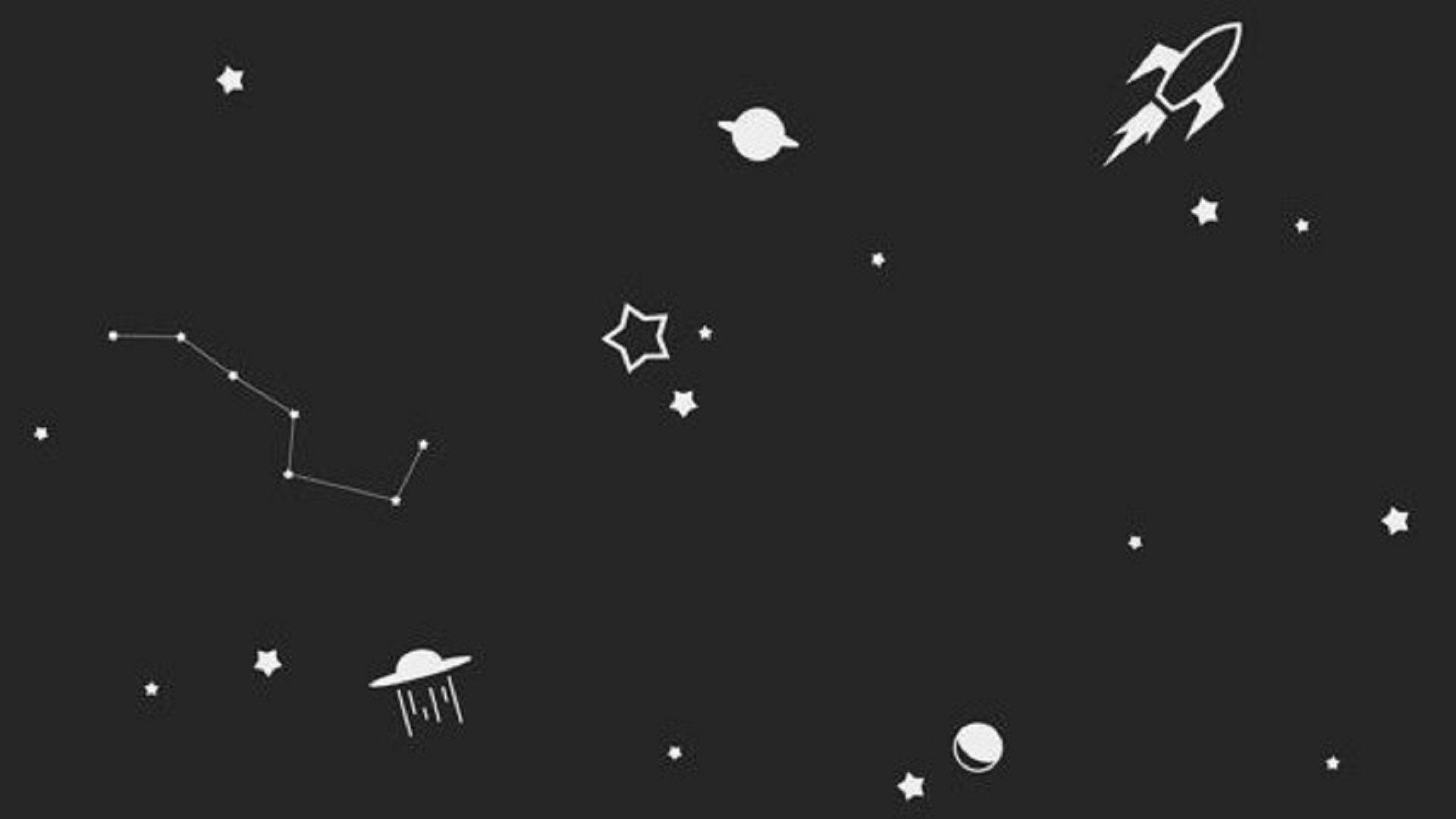黑色外太空 Pinterest 筆電桌布 壁紙