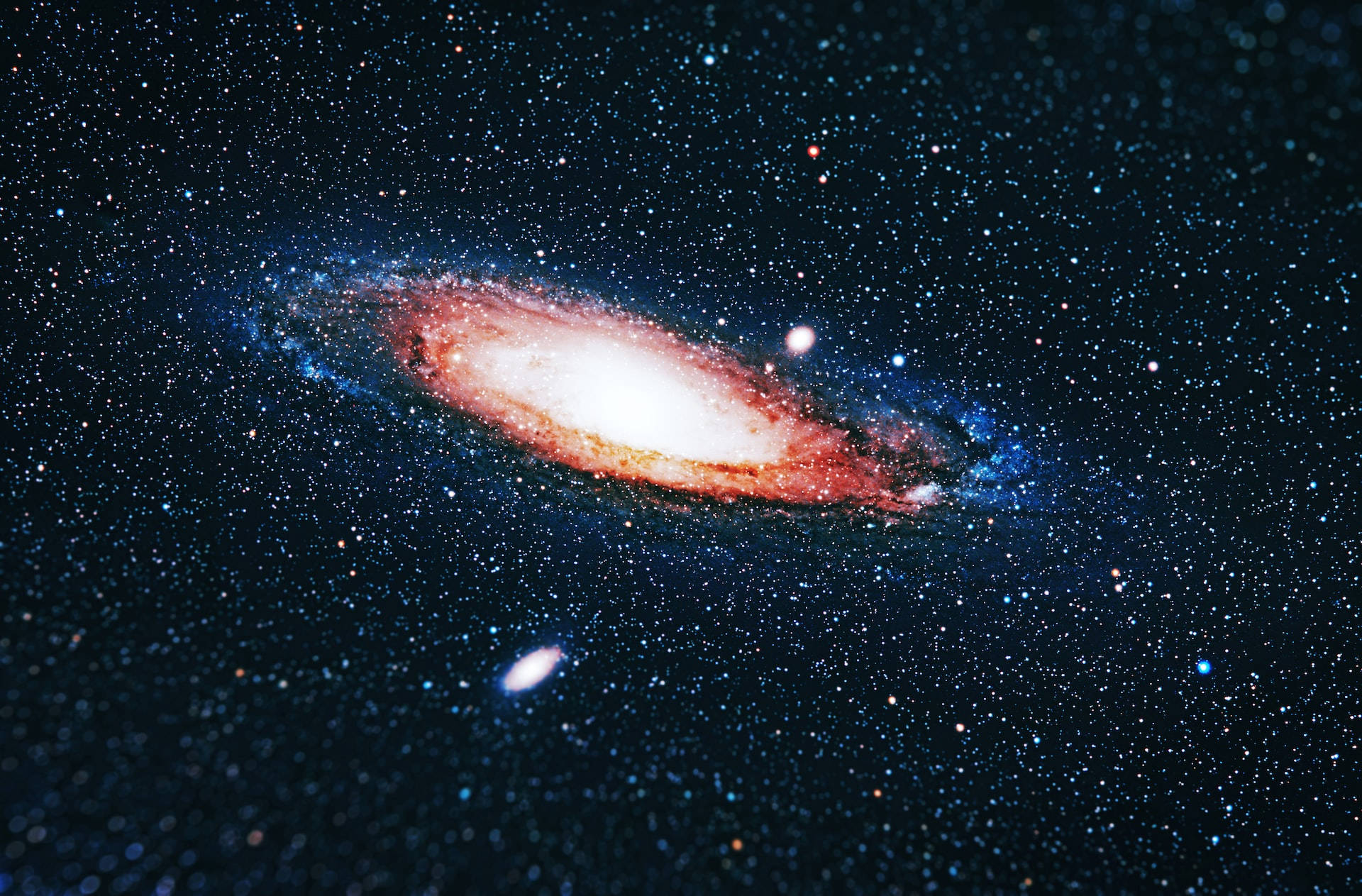 黑色太空仙女座星系 壁紙
