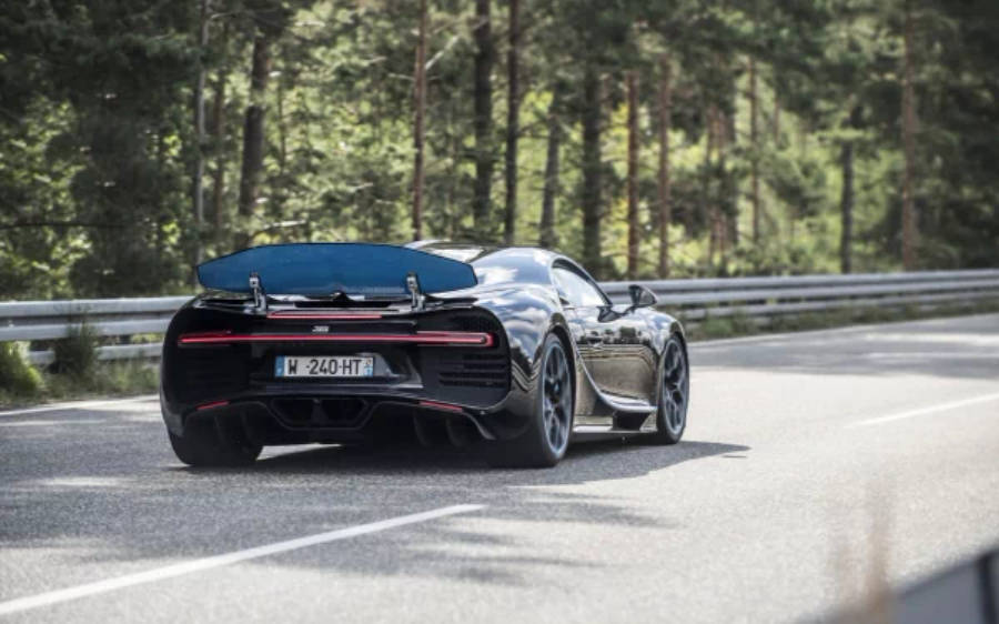 黑色布加迪Chiron 4K 壁紙