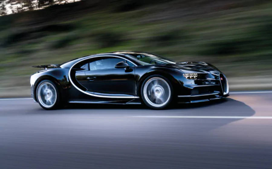 黑色布加迪Chiron 4K 壁紙