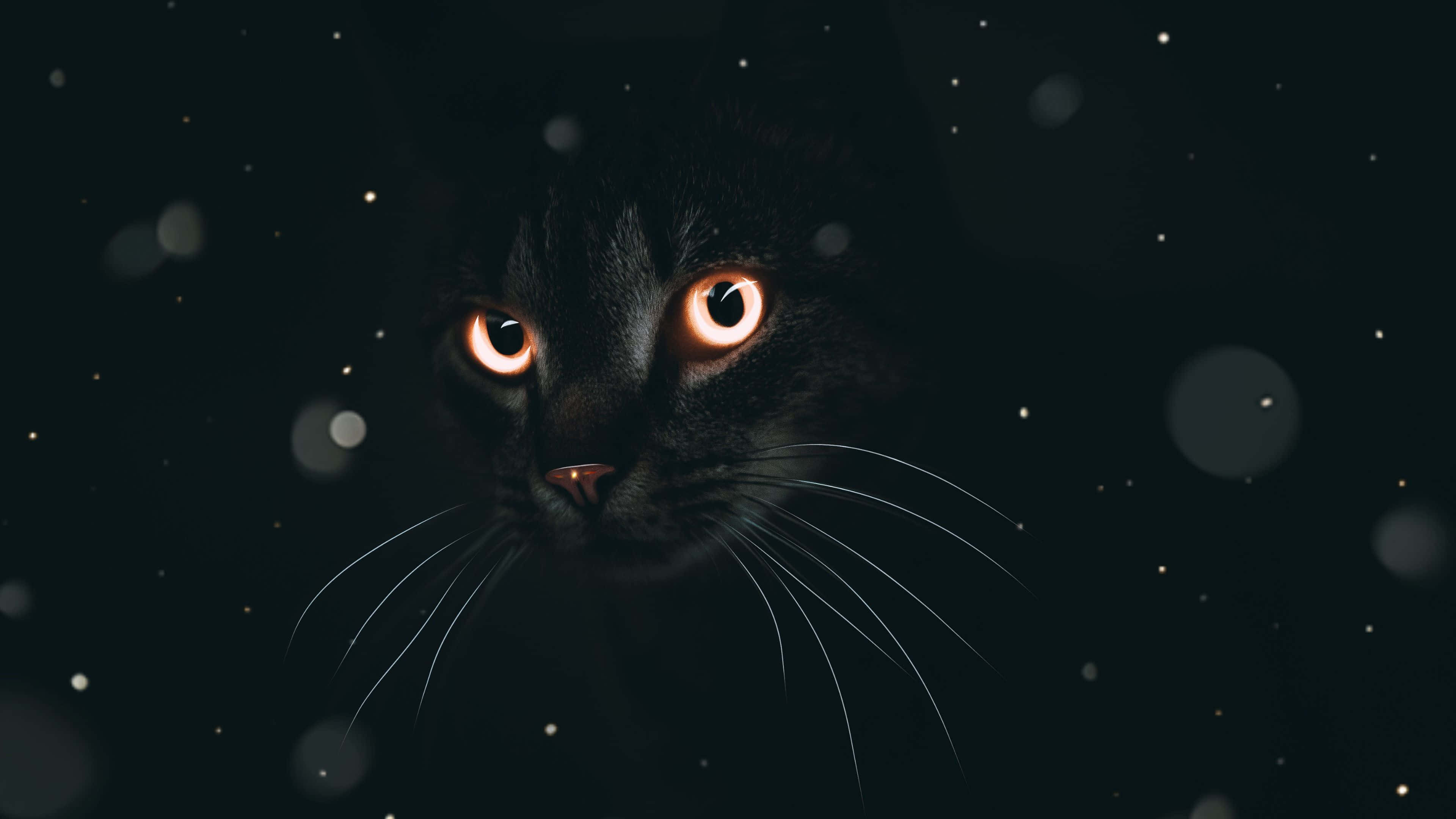 黑色美学可爱猫咪头像 壁紙