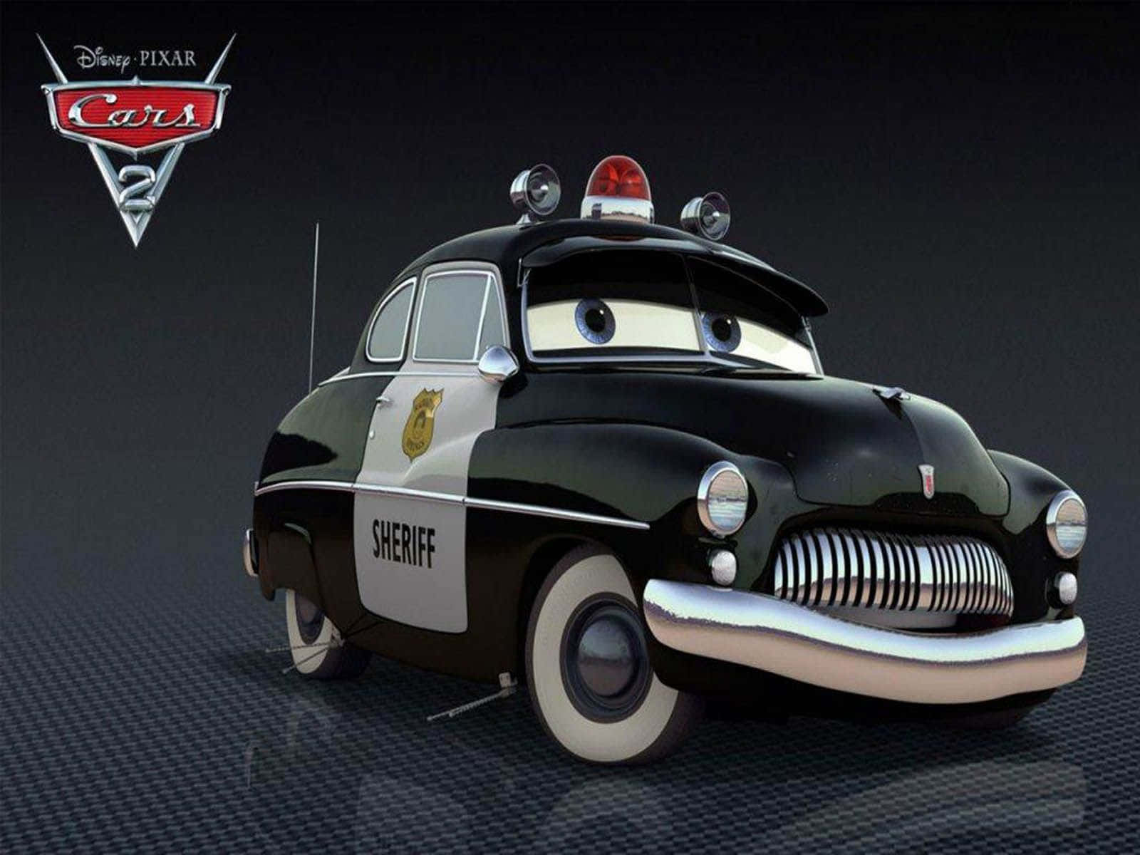 黑色背景下的黑色警车 壁紙