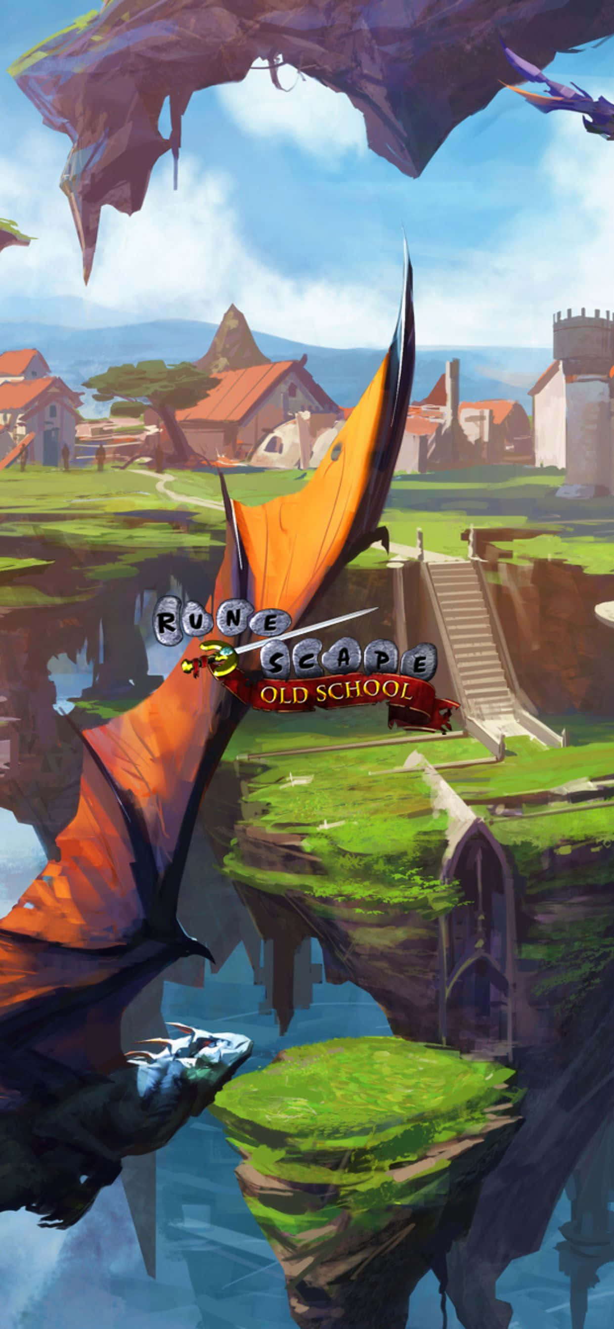 肖像巨龍 iPhone XS Max Runescape 老學校背景 壁紙
