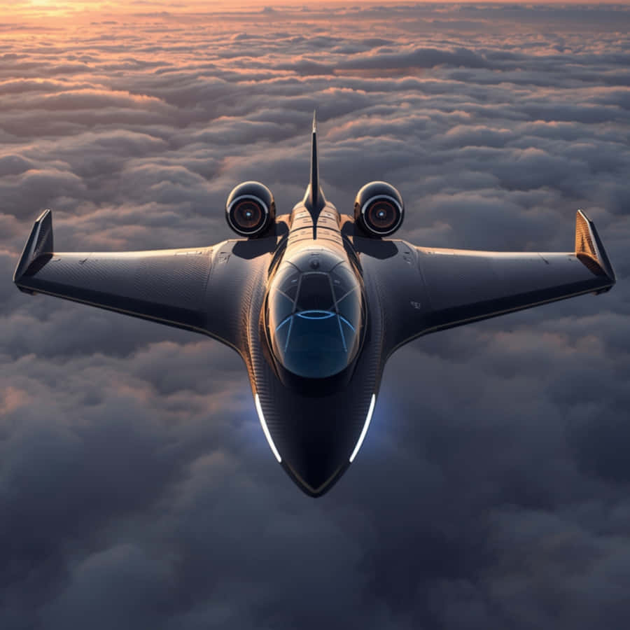 未來感、飛機、噴射機、航空、雲層、天空、飛行、科技、日落、雲海、空拍、現代、運輸、創新、未來、商務噴射機、旅行、奢華、高科技