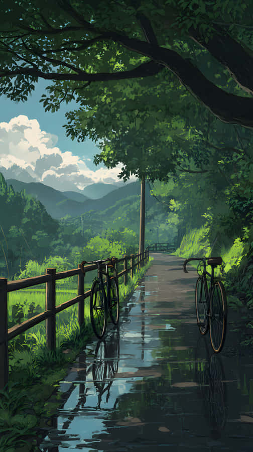 雨景、雨天、小徑、森林、寧靜、靜謐、美學、自然、森林背景、森林綠美學、手機、Android