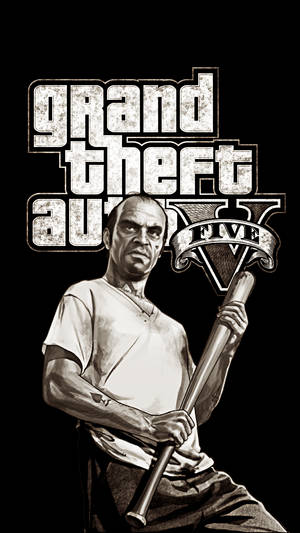 1080P GTA 5 崔佛·菲利普黑白 — 俠盜獵車手 壁紙