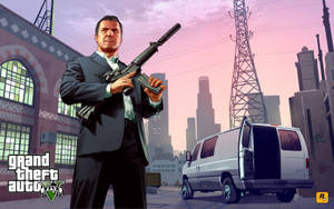 1080P GTA 5 麥可·迪聖塔 — 俠盜獵車手 壁紙