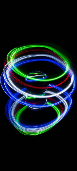3D球體霓虹手機 — 三星 Galaxy S20 壁紙