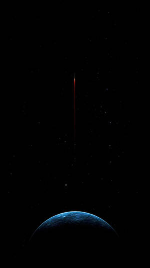 AMOLED 桌布：月球表面，星空背景