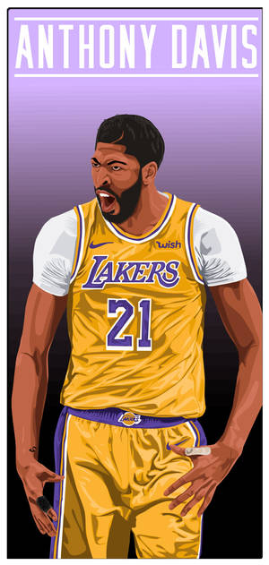 Anthony Davis 向量藝術桌布。 — iPhone 11 Pro Max 壁紙