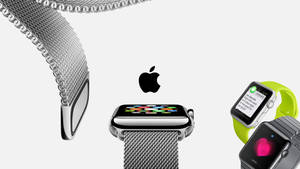 Apple Watch 银色金属网状链式表带壁纸 — Apple Watch 壁紙