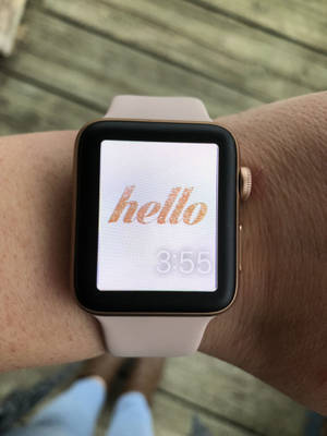 Apple Watch閃亮Hello錶面桌布 — Apple Watch 壁紙