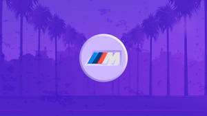 BMW M 標誌紫色棕櫚樹 — 宝马 壁紙