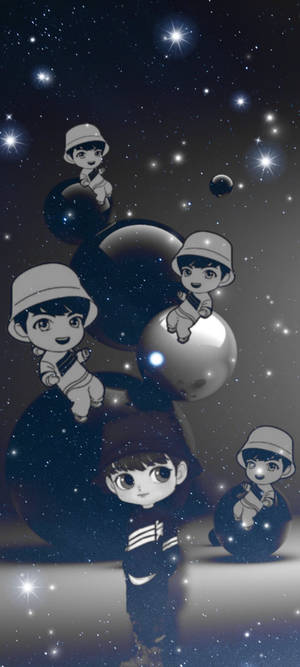 BTS Tinytan 柾國黑白壁紙 — POCO C81x 壁紙