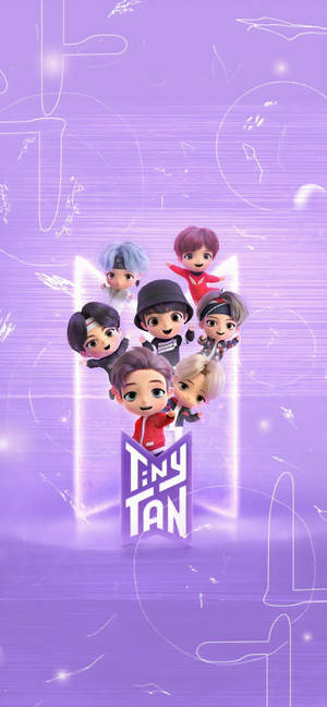BTS TinyTan 淡紫肖像壁纸 — iPhone 11 Pro 壁紙