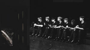 BTS笔记本电脑后台照片黑白 — BTS 笔记本电脑 壁紙