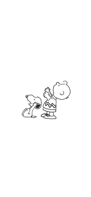 Charlie Brown Snoopy 輪廓桌布 — iPhone 16e 壁紙