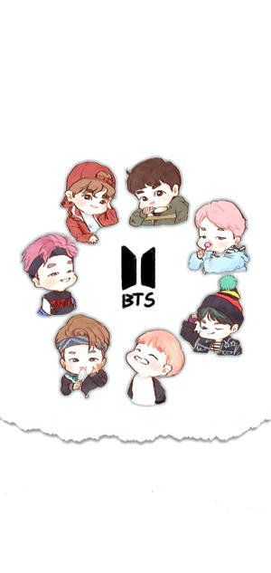 Chibi BTS 鎖定螢幕 — iPhone 15 壁紙