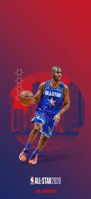 Chris Paul 明星賽球衣桌布 — iPhone 15 Plus 壁紙
