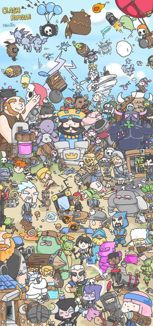 Clash Royale 塗鴉卡通 — iPhone 17 壁紙
