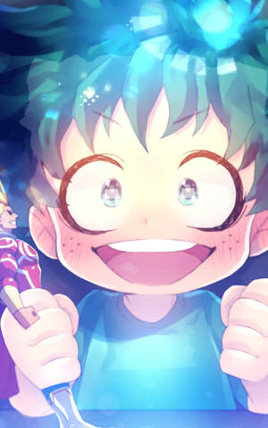 Deku 可愛卡通臉 — Galaxy Tab Active5 Pro 壁紙