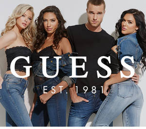 Denim Guess 吊帶服裝桌布 — 中性 壁紙