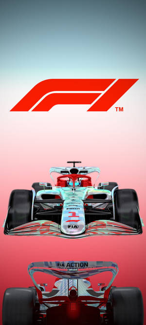 F1 iPhone 標誌漸層背景 — 1440x3200 壁紙