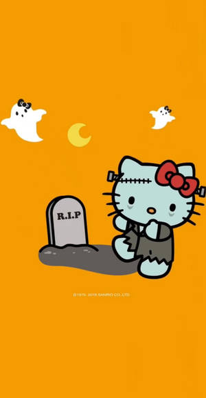 Hello Kitty 萬聖節墓地桌布