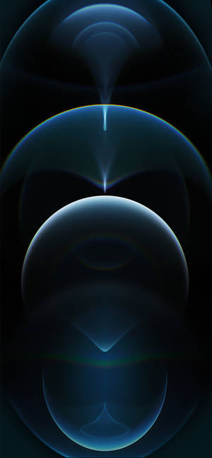 iPhone 13 蓝色抽象圆圈壁纸 — iPhone 14 Plus 壁紙