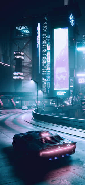 iPhone X Cyberpunk 2077 背景 — Realme C100 壁紙