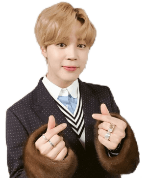 Jimin 手指愛心手勢