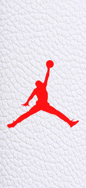 Jordan 標誌白色皮革帆布桌布 — iPhone 18 Pro 壁紙